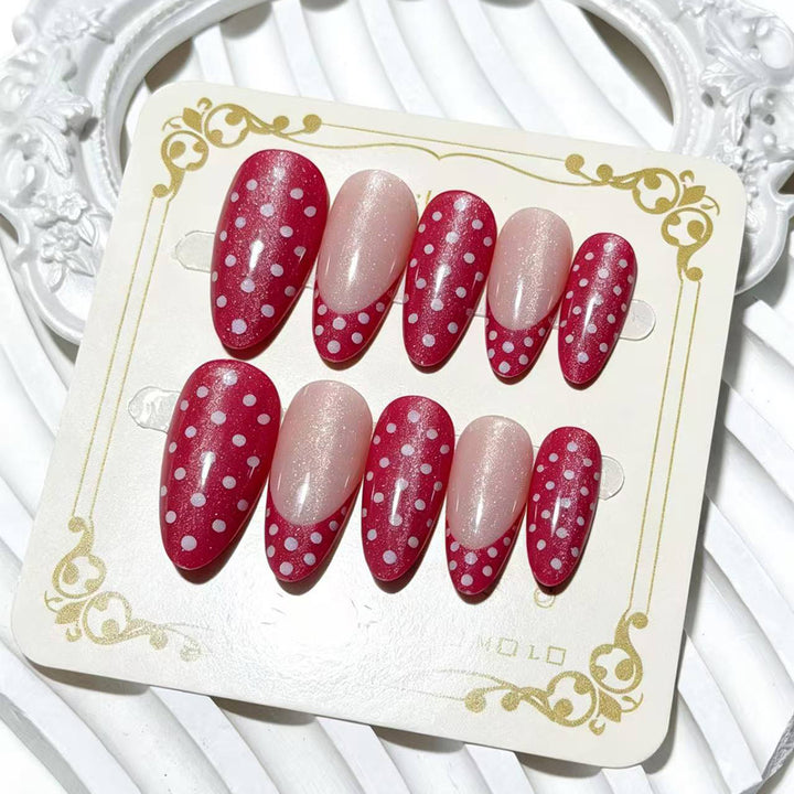 Trendy Pointed Tip Press-On Nail Set Bowlift