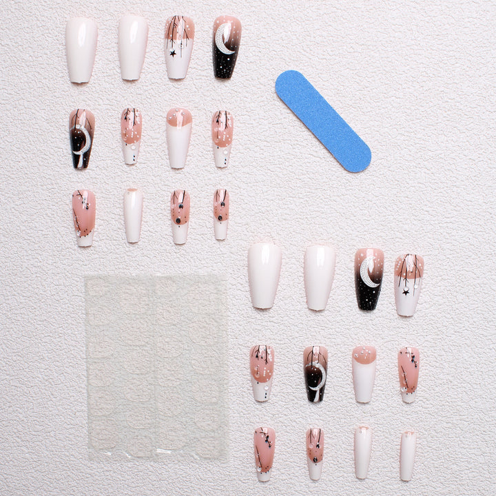 Starry Night-Themed Press-On Nails Bowlift
