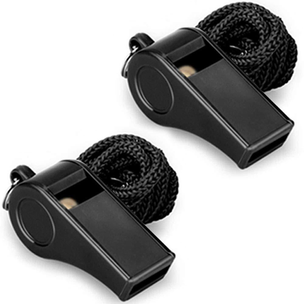 Professional pea whistle with braided lanyard Bowlift