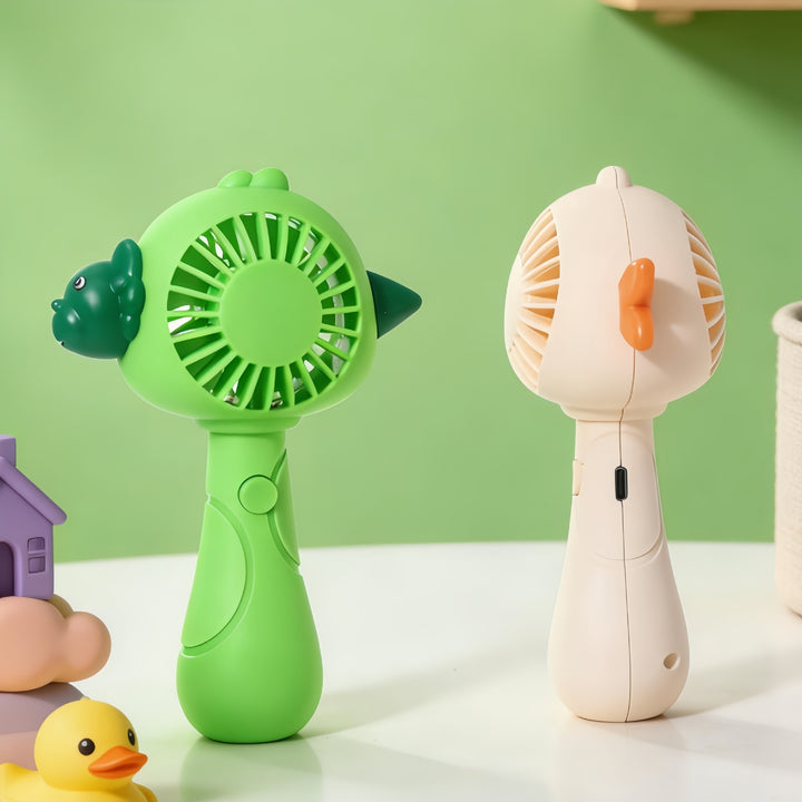 Women Portable Handheld Fan with Animal Pattern Bowlift