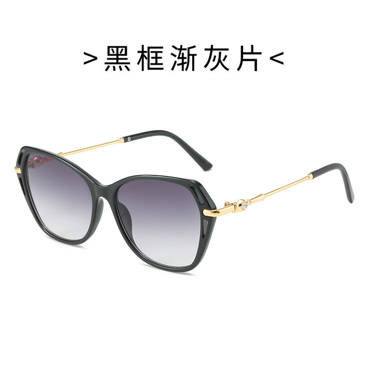 Women's fashionable Cat-Eye sunglasses with elegant metal frame Bowlift