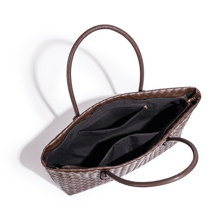 Woven Leather Tote Bag Bowlift