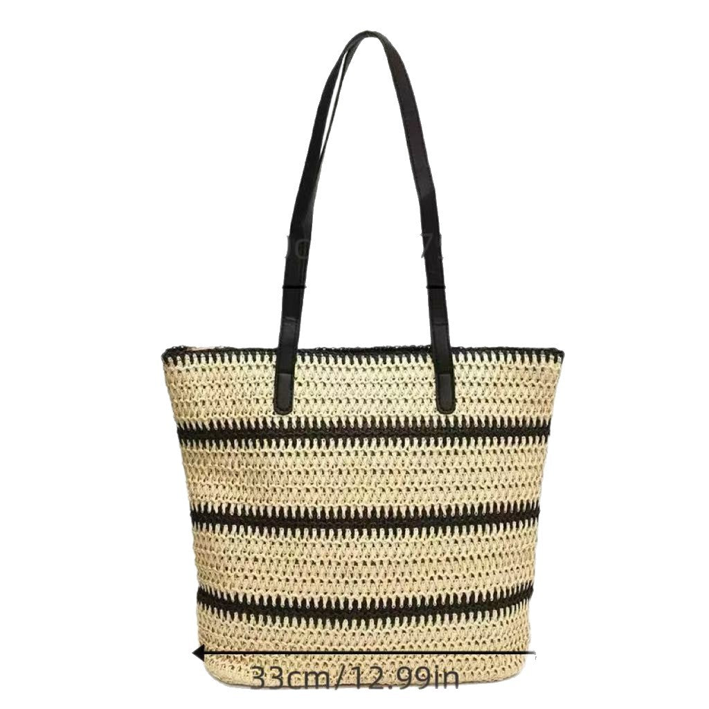 Beach bag with modern stripes and robust carrying straps Bowlift