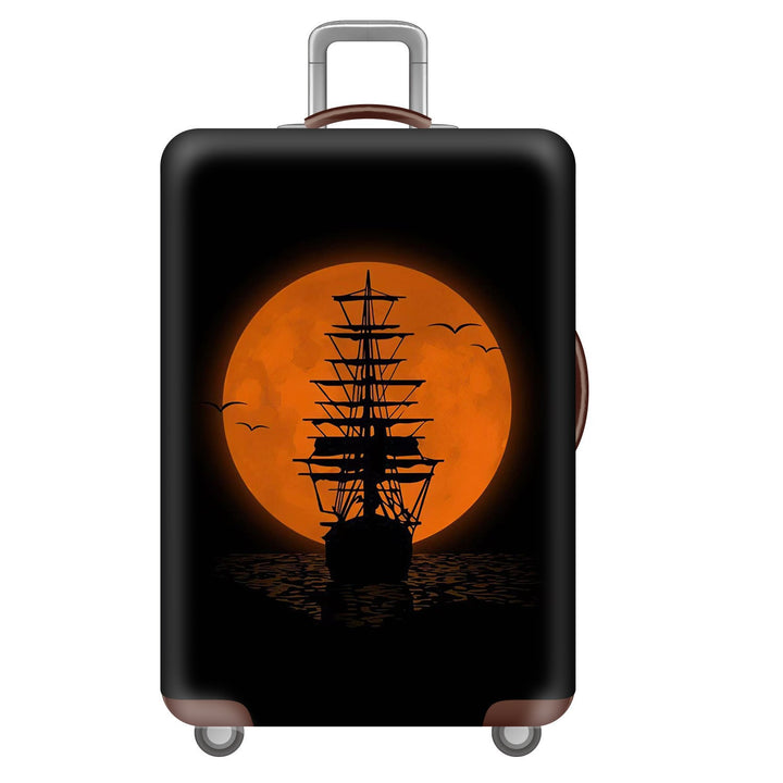 Unisex nan robust Hart shell trolley with lion portrait motif print, shock-resistant ABS polycarbonate shell, multi-wheeled chassis and TSA security lock Bowlift
