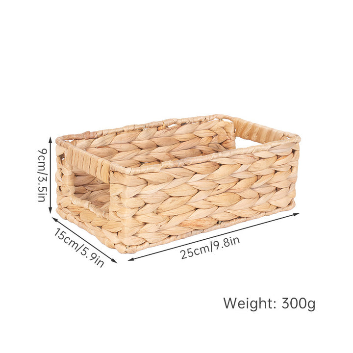Versatile Rectangular Woven Storage Basket Bowlift