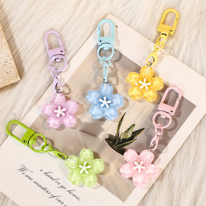 Keychain with Floral Details Bowlift