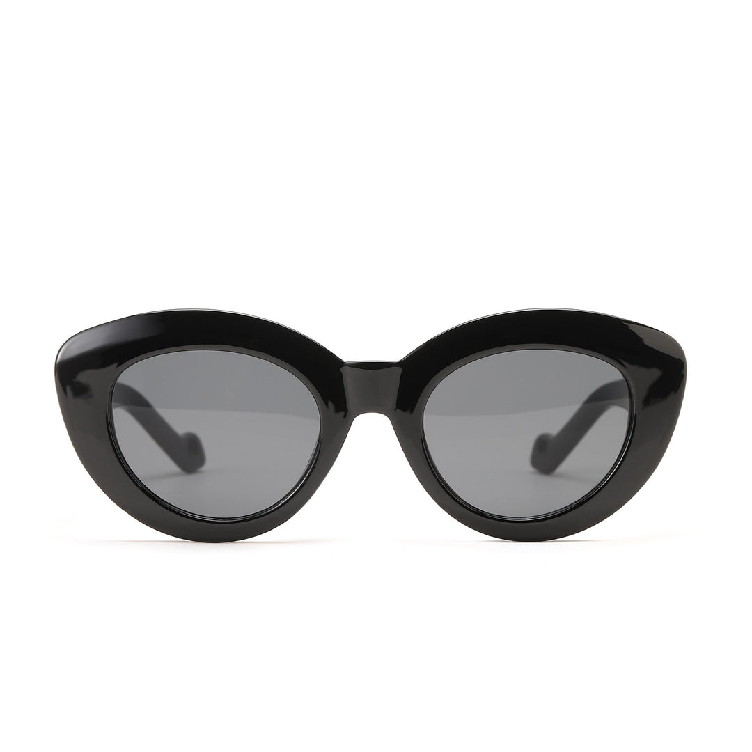 Women's Cat-Eye Sunglasses with Fashionable Plastic Frame Bowlift