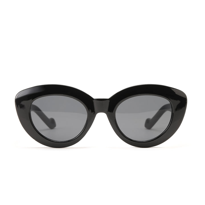 Women's Cat-Eye Sunglasses with Fashionable Plastic Frame Bowlift