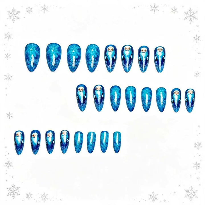Artificial nails with festive Santa design Bowlift