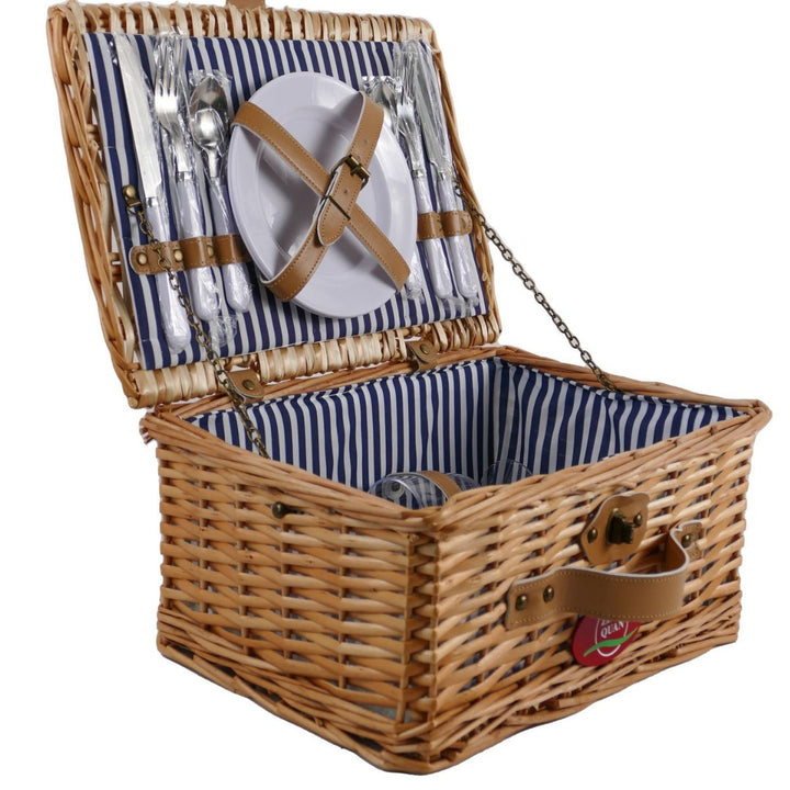 Ladies picnic basket with integrated crockery set and practical storage options Bowlift