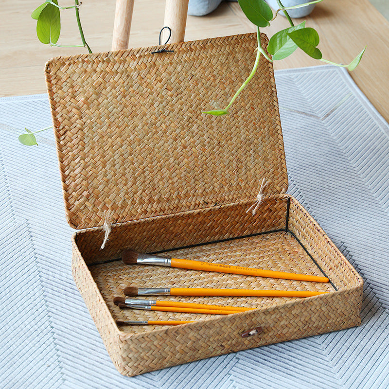 Unisex Handwoven Storage Box with Lid Bowlift