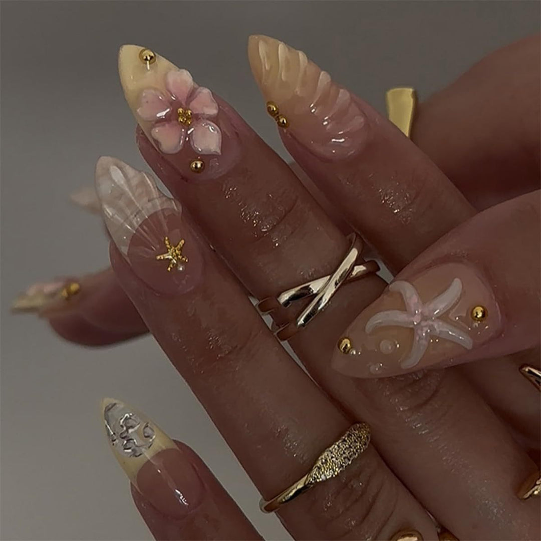 Premium Decorative Press-On Nail Set Bowlift