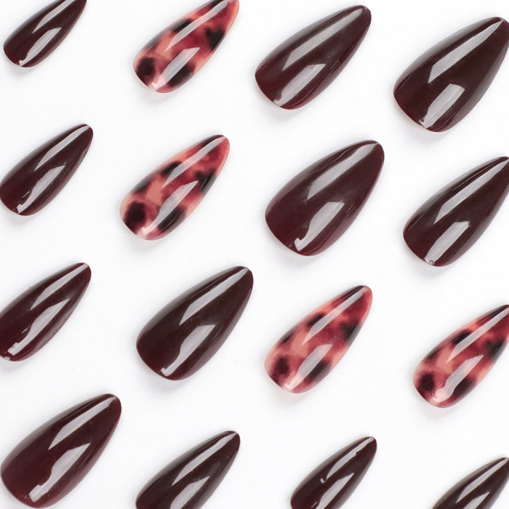 Elegant Stiletto Nails with Animal Design Bowlift