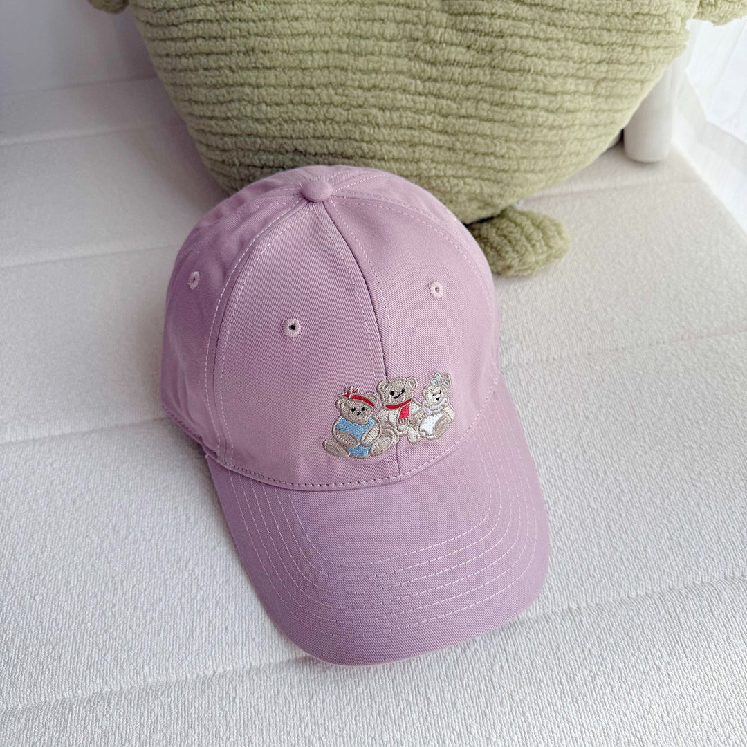 Women's Playful Embroidered Bear Cap Bowlift