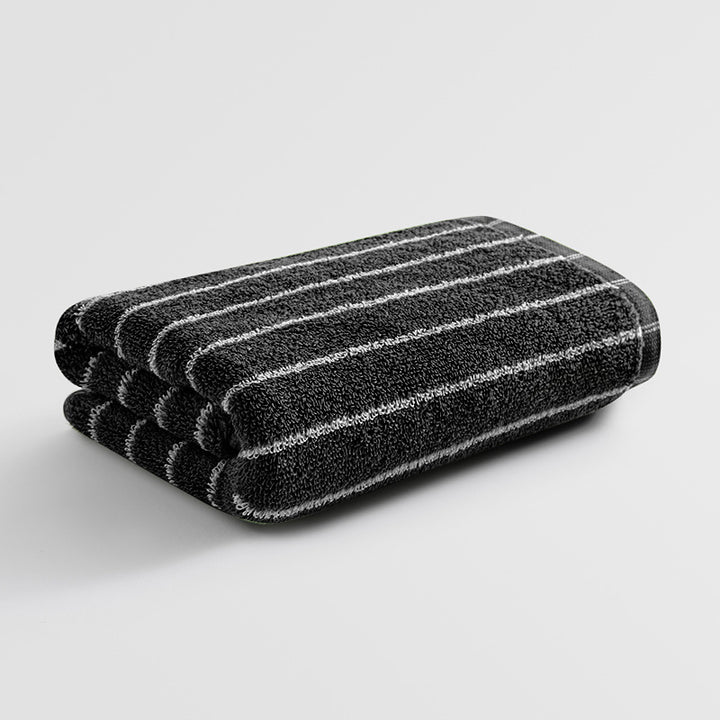 Women's Velour Bath Towel with Striped Design Bowlift