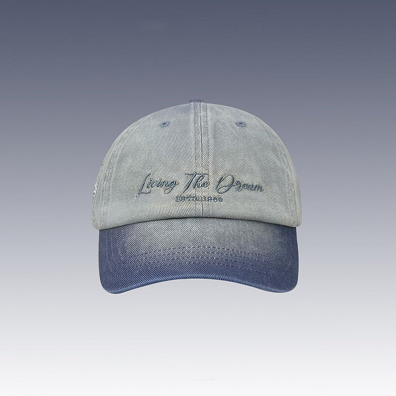 Vintage-Inspired Washed Denim Cap