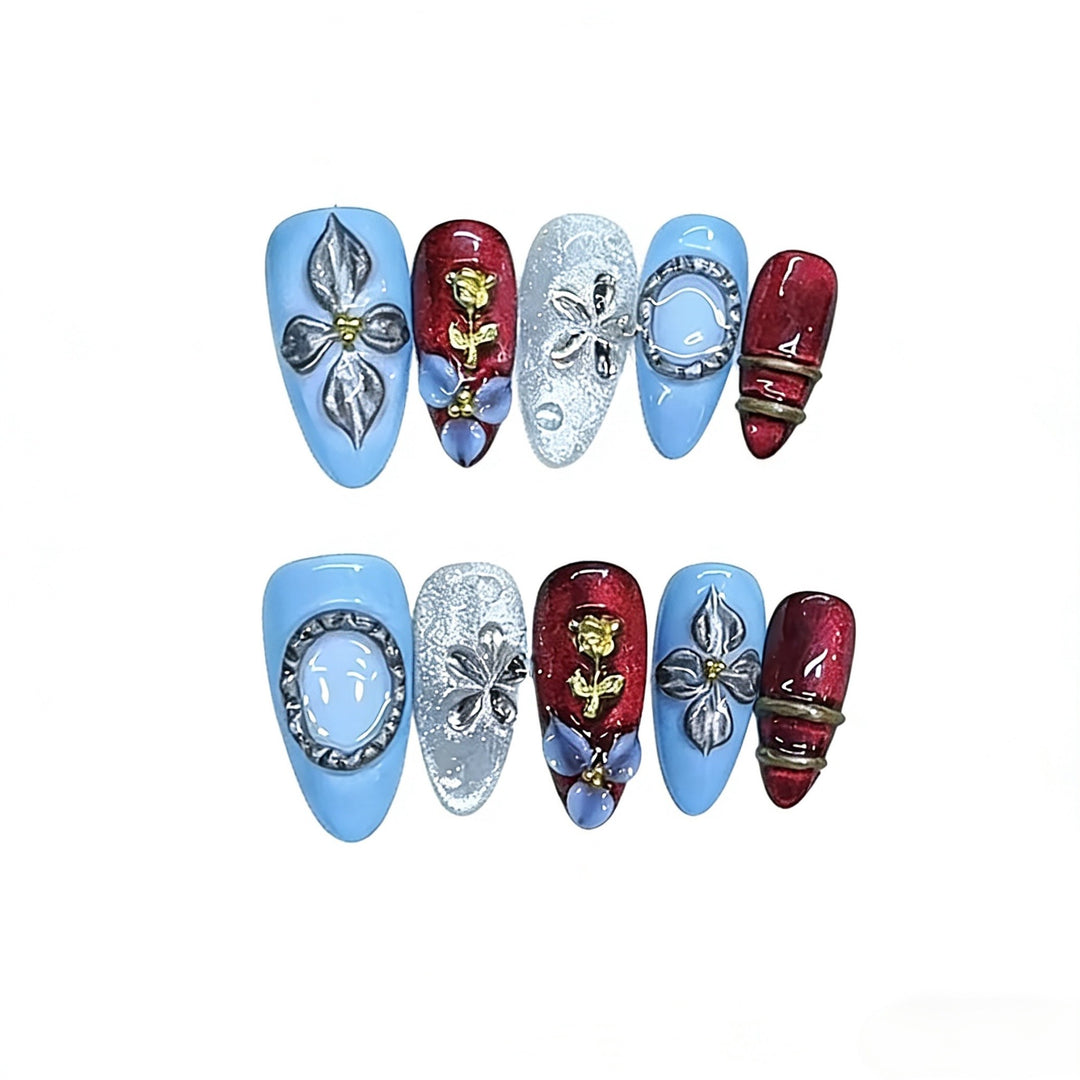 Artisanal Press-On Nail Set Bowlift