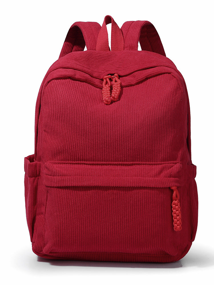Casual Corduroy Backpack Bowlift