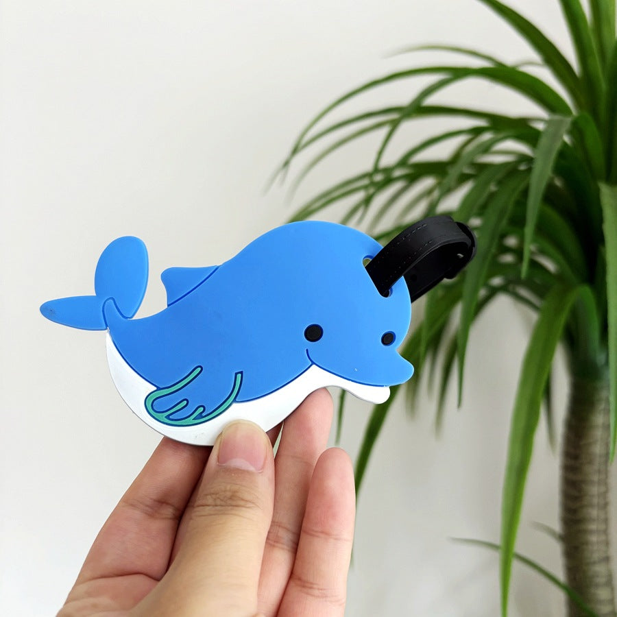 Dolphin-Shaped Travel Luggage Tag Bowlift