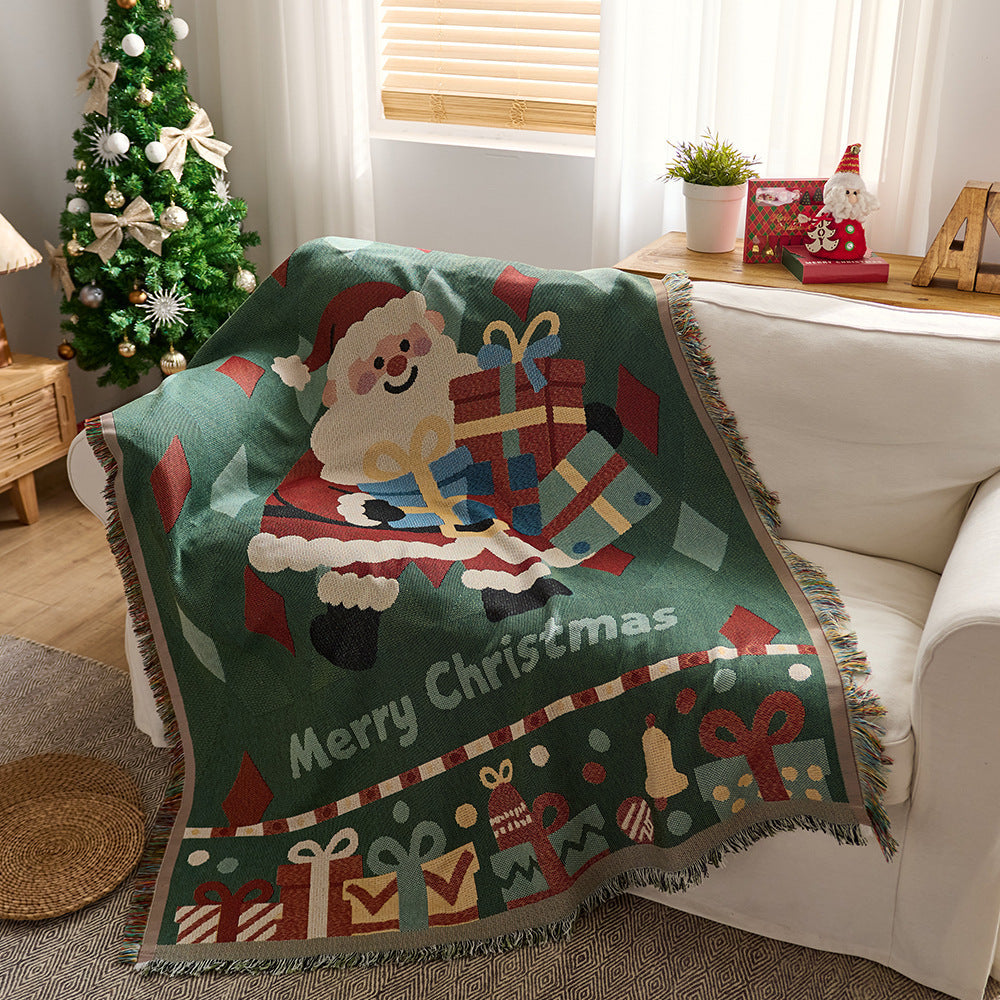 Festive Holiday-Themed Throw Blanket