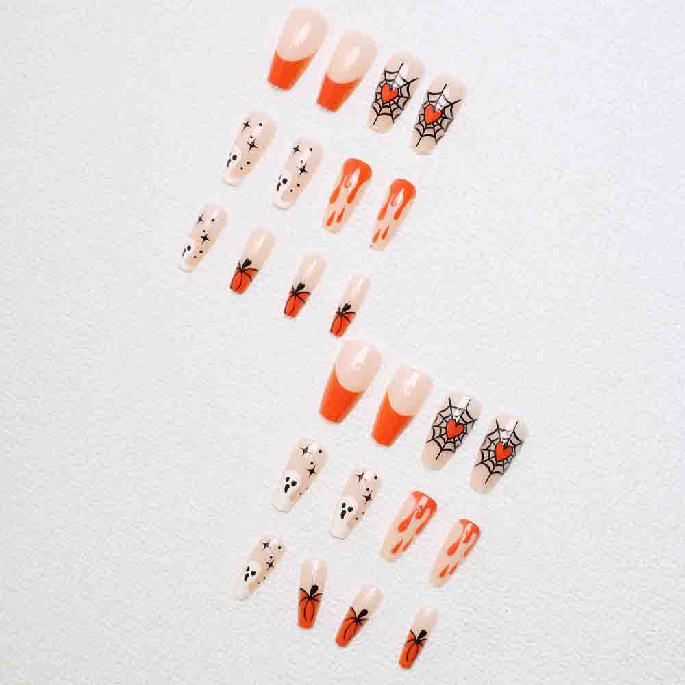 Halloween-Inspired Press-On Nail Art Bowlift