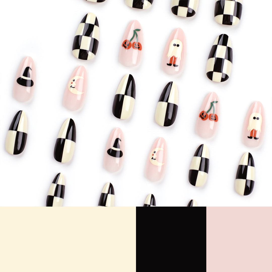 Artificial nail art in Halloween design Bowlift