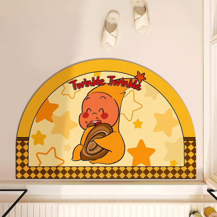 Cartoon-Themed Cushioned Bath Mat