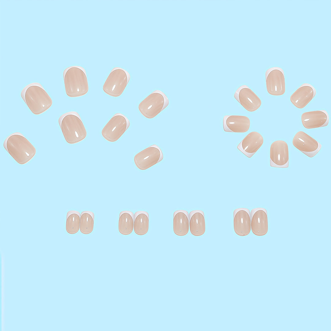 Elegant artificial nails with French tip Bowlift