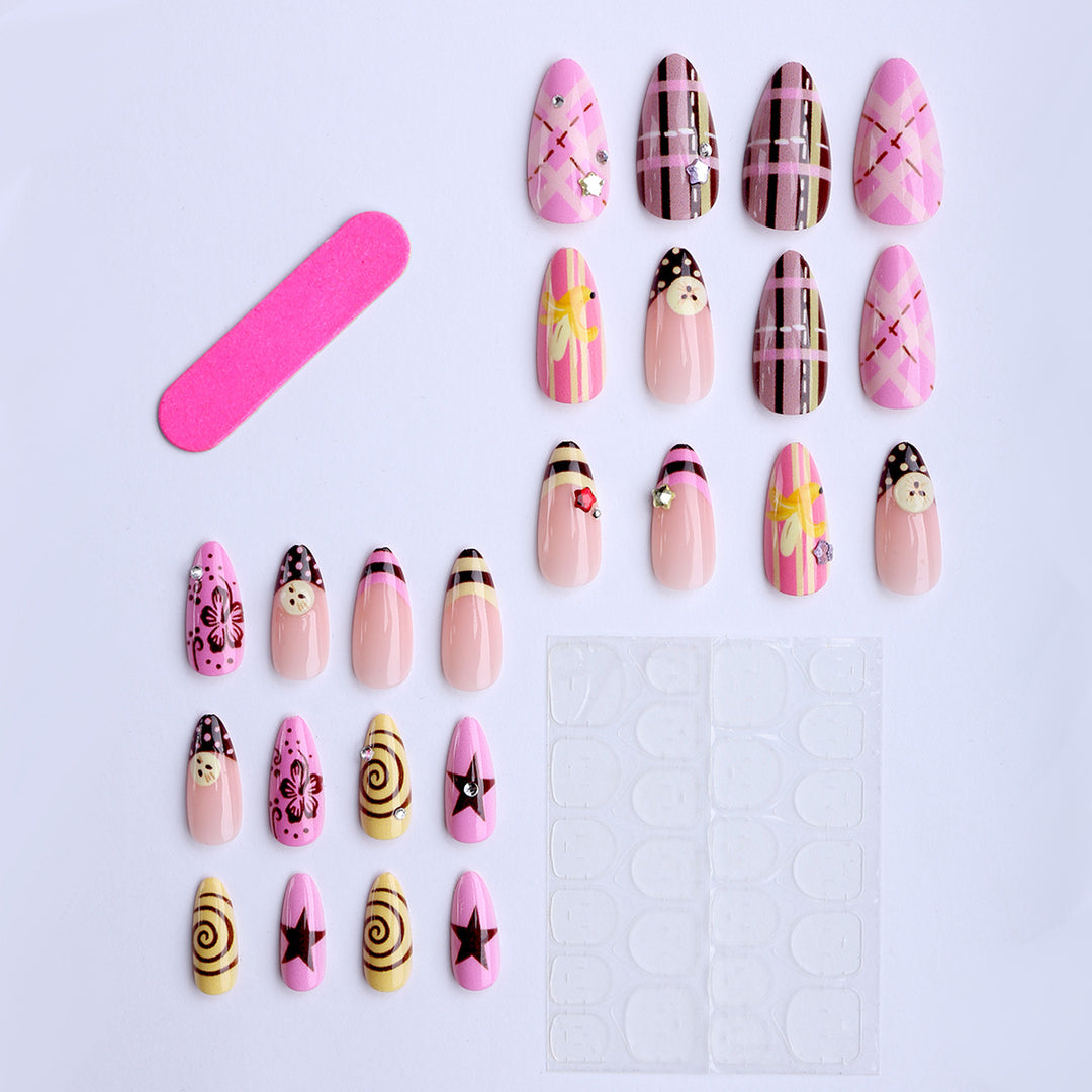 Artificial nails with playful 3D elements Bowlift