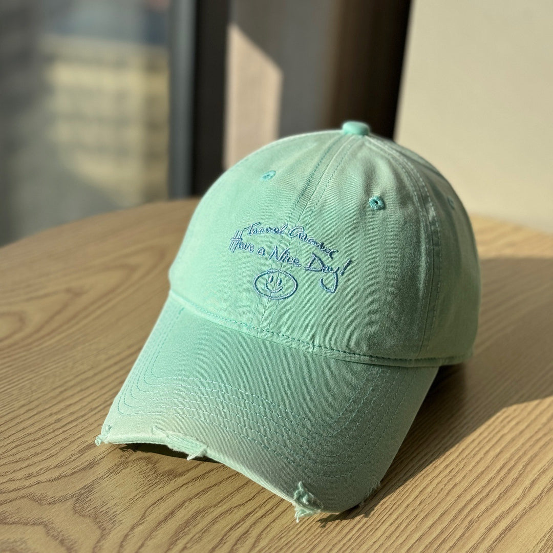 Women's Distressed Cotton Baseball Cap Bowlift 1784270914