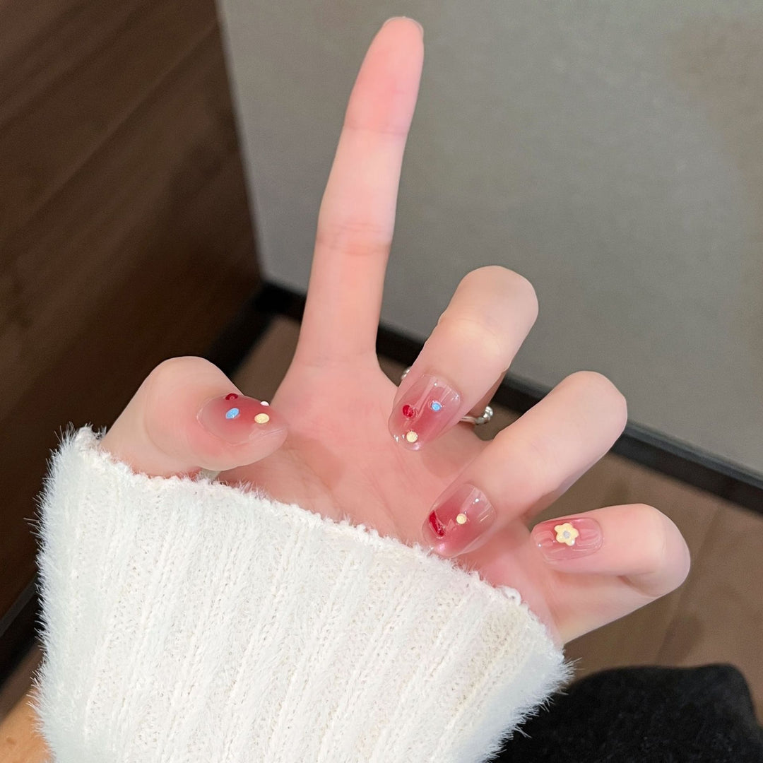 Cute Bear-Themed Press-On Nail Set Bowlift