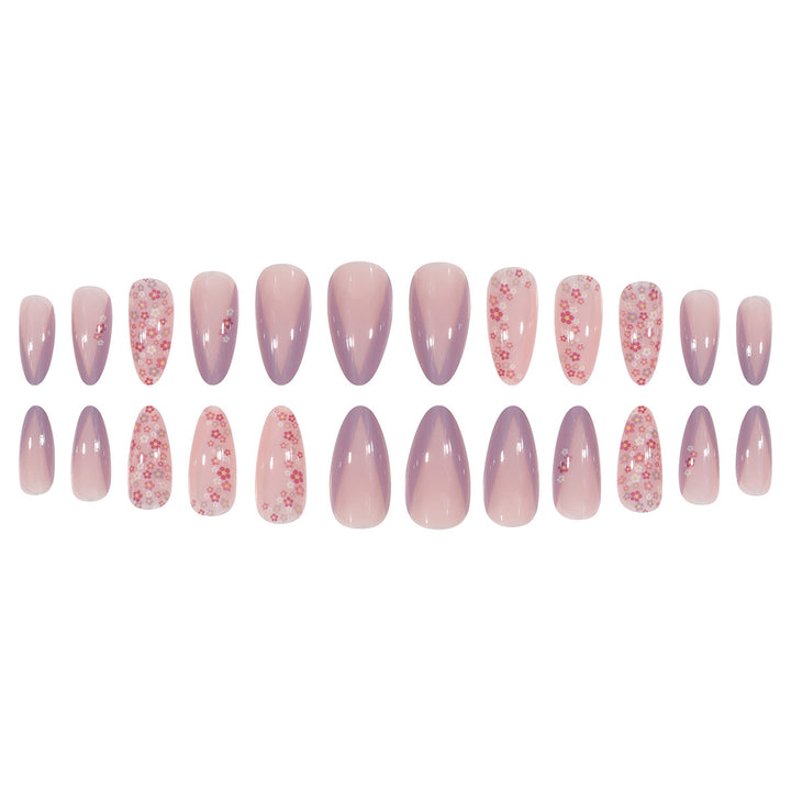 Floral Design Stiletto Press-On Nails Bowlift 1789086021