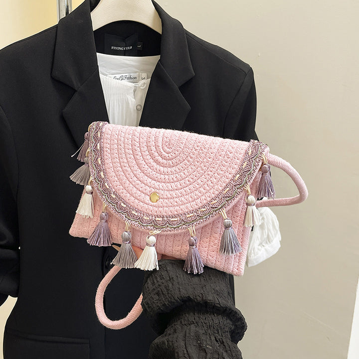 Bohemian Woven Clutch Bag Bowlift