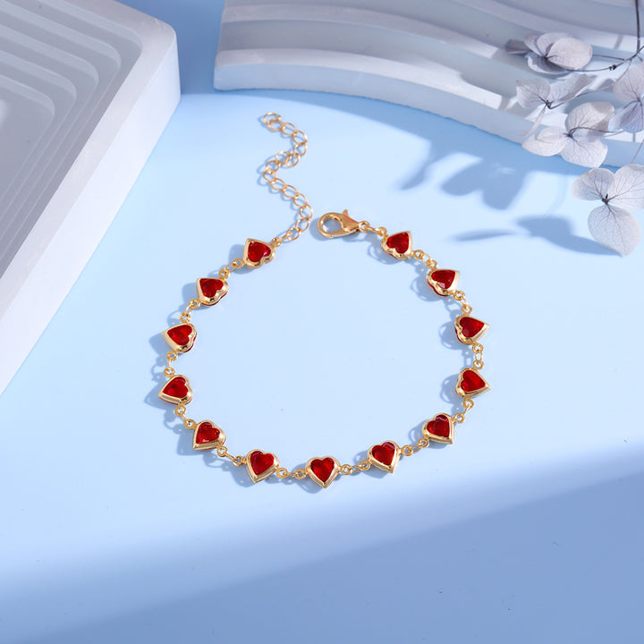 Heart-Shaped Charm Bracelet Bowlift