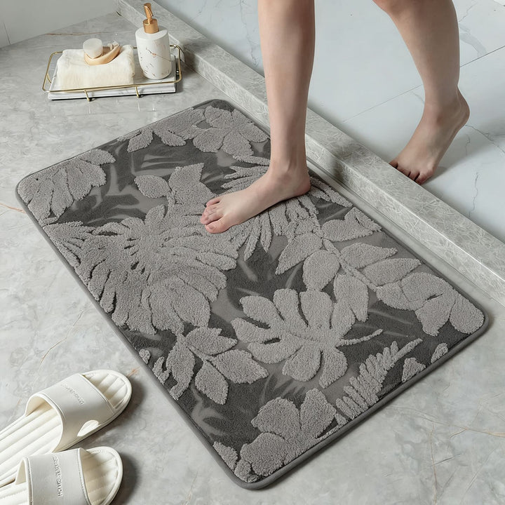 Floral Pattern Soft Bath Mat Bowlift