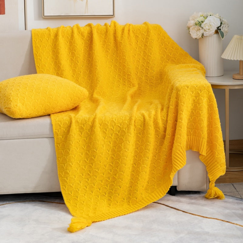 Cozy Knitted Throw Blanket