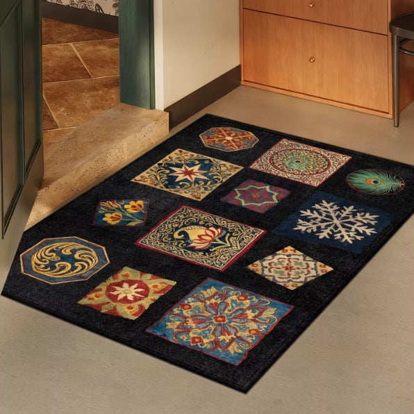 Artistic Patchwork Area Rug for Home Decor