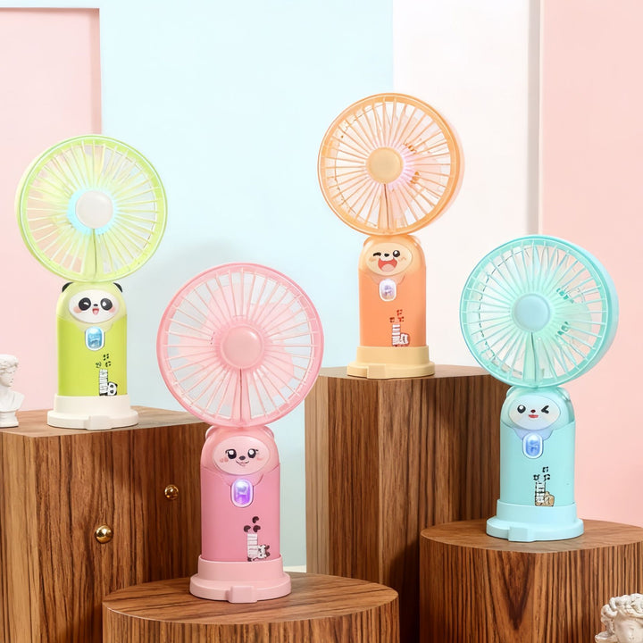 Women's Portable Hand Fan with Cute Rabbit Design Bowlift