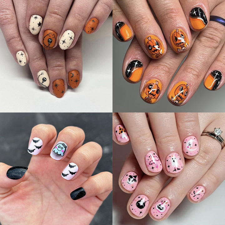 Themed Halloween Press-On Nail Art Set Bowlift