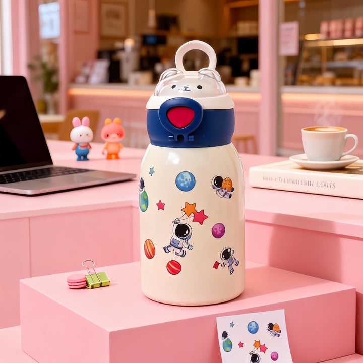 Women's water bottle with unique astronaut design Bowlift