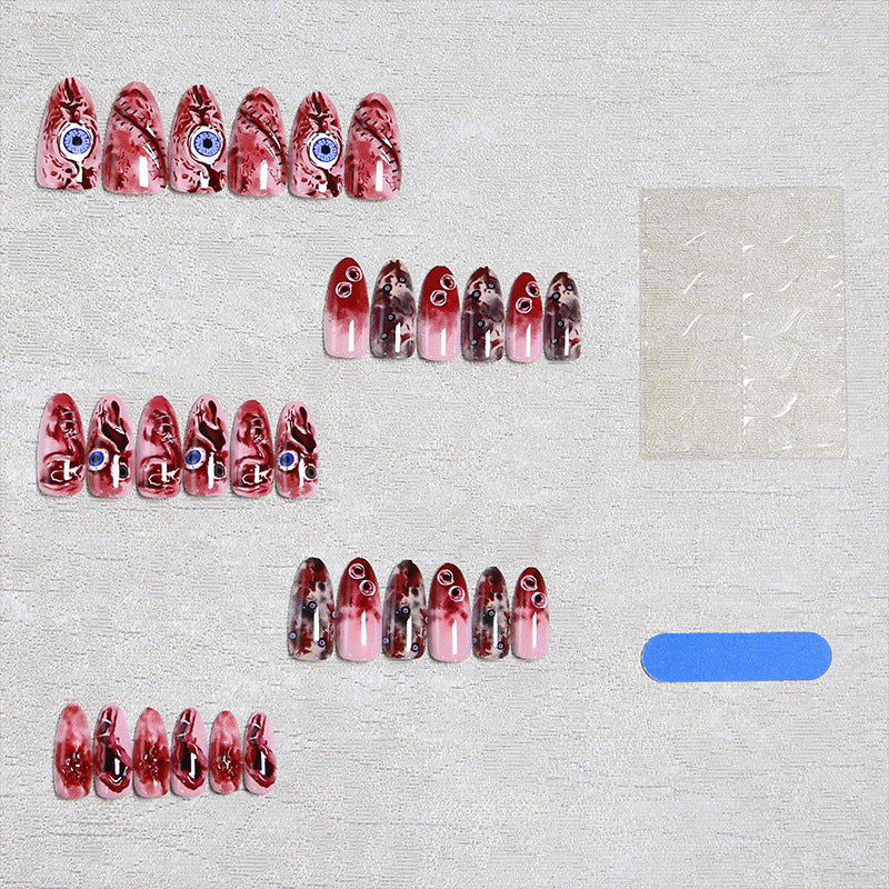 Creative artificial nail set with unique, artistic accents Bowlift
