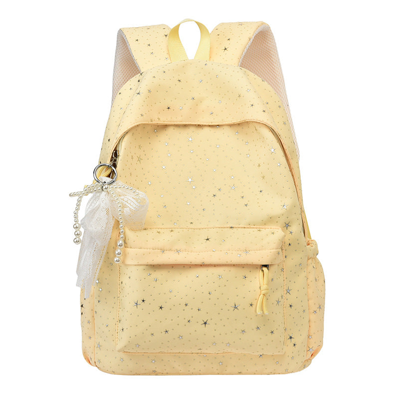 Star-Printed Stylish Backpack Bowlift