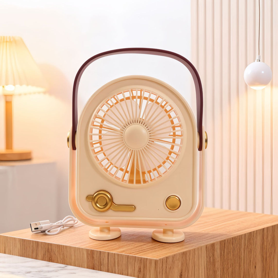 Ladies Portable Mini Fan with Flexible Handle and Innovative Design Bowlift