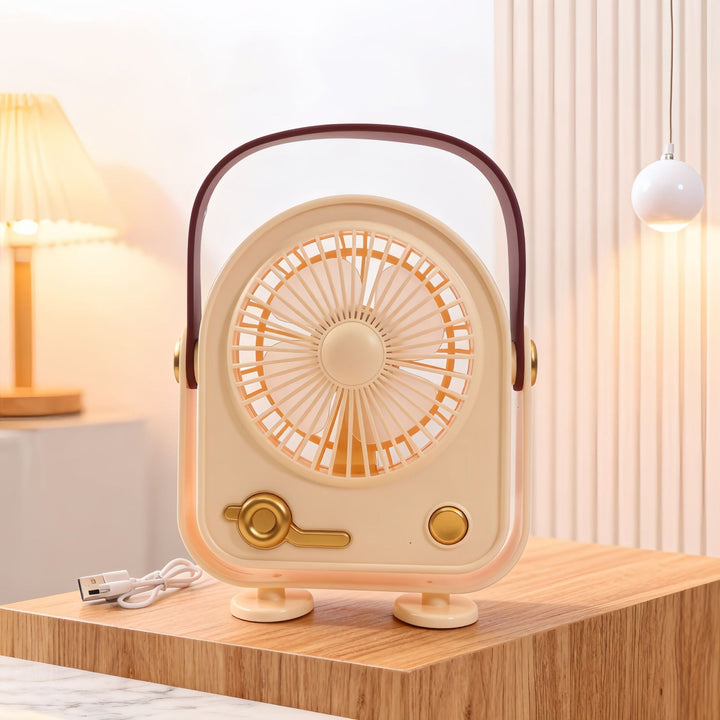 Ladies Portable Mini Fan with Flexible Handle and Innovative Design Bowlift