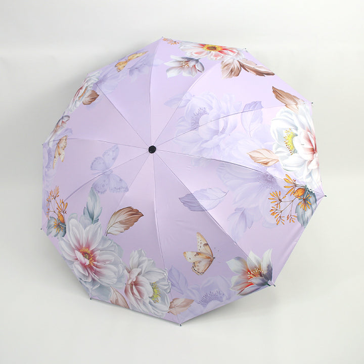 Women's umbrella with floral patterns and UV protection Bowlift