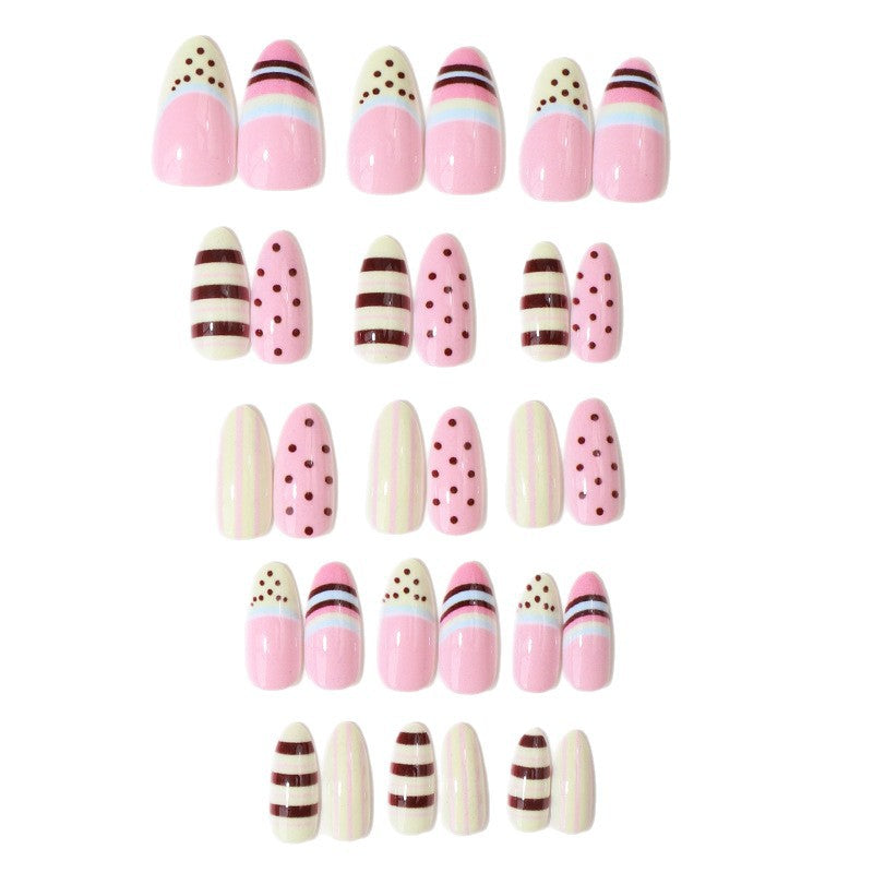 Artistic Patterned Press-On Nail Set Bowlift