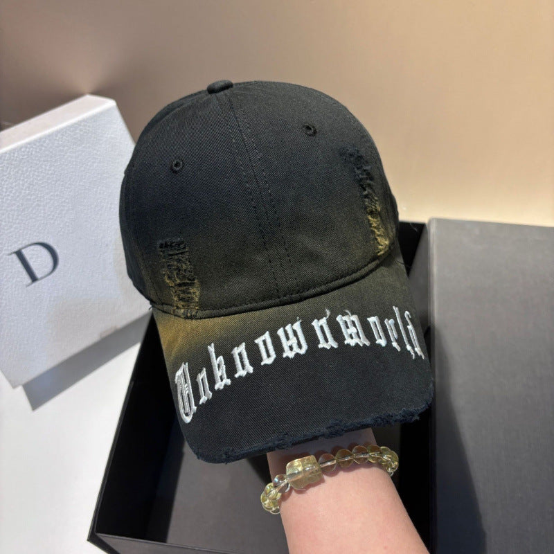 Men's Distressed Graphic Baseball Cap Bowlift