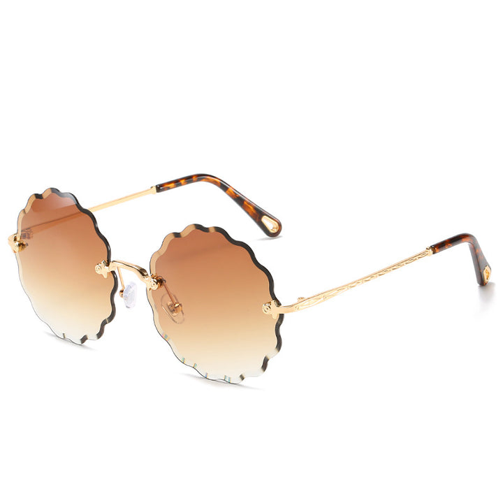 Floral-Shape Frame Sunglasses Bowlift