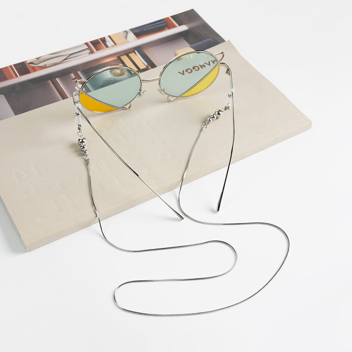 Sleek Metallic Eyewear Chain Bowlift