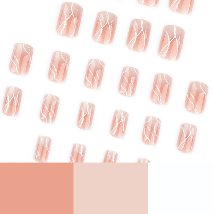 Artful artificial nails with elegant design Bowlift